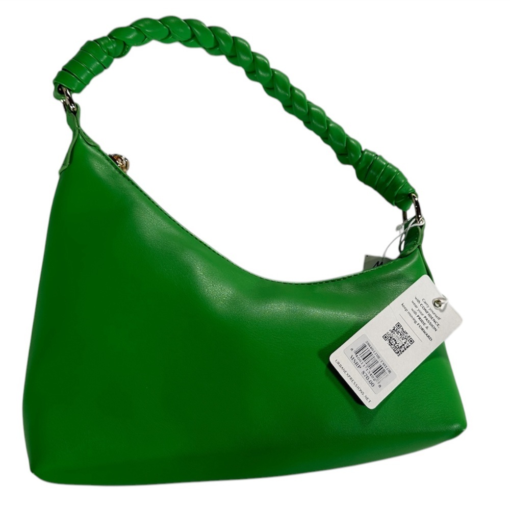 Urban Expressions NWT Green Braided Crossbody - Picture 1 of 6